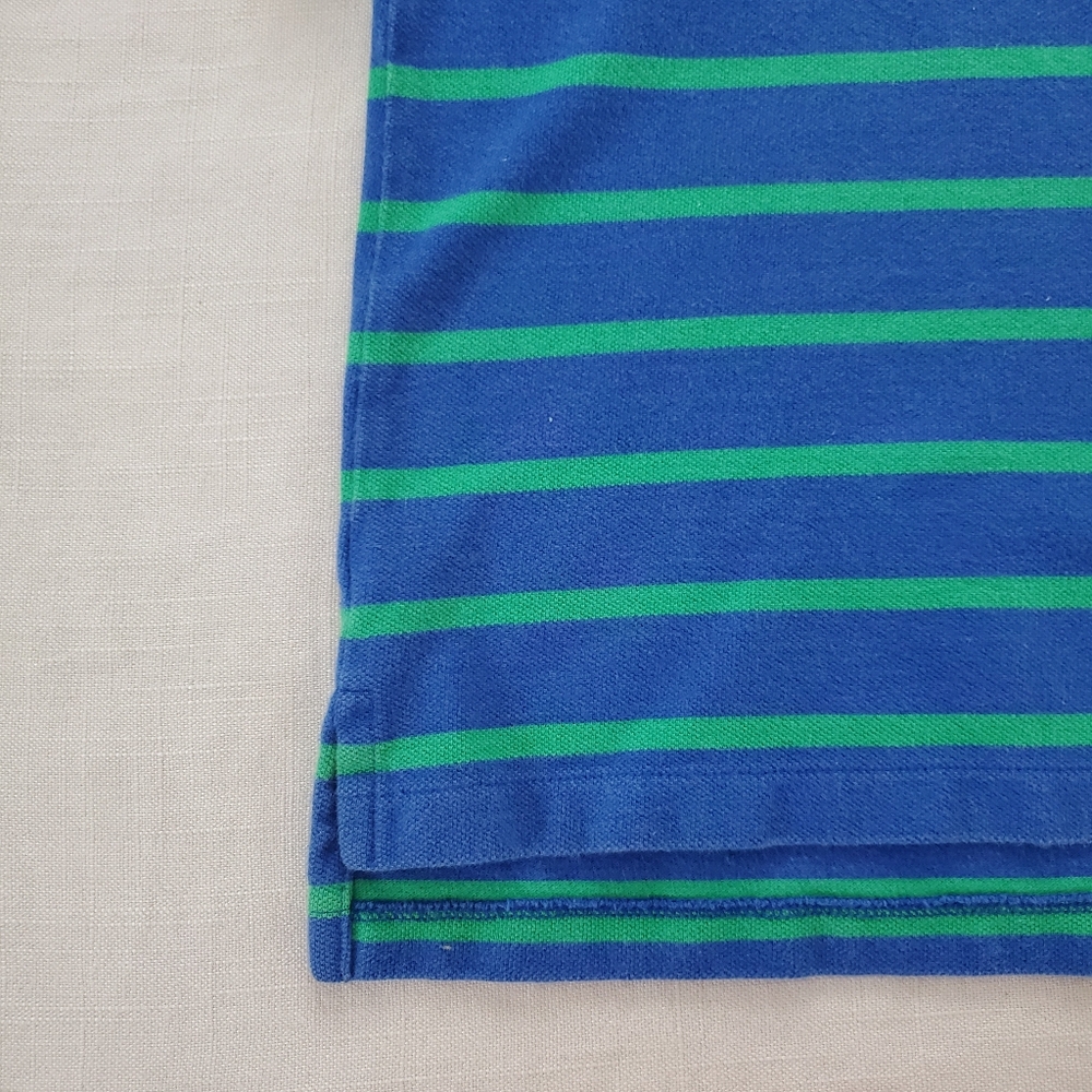 Polo by Ralph Lauren Kids Blue and Green Striped Shirt Kids 6 Retro Boys - Picture 3 of 7